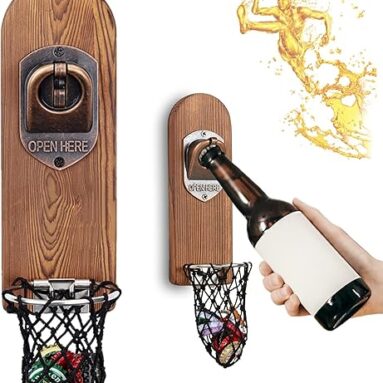 Apribottiglie magnetiche in legno da muro