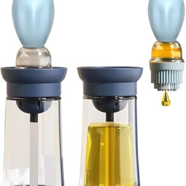 Dispenser olio vetro 180ml set 2 blu